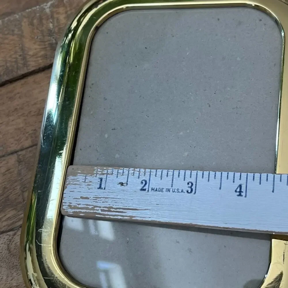 Vintage MCM Gold-Toned Brass Picture Frame 4.5